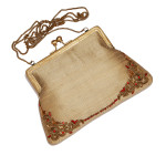 beige-puresilk-rawsilk-frameclutch-vintage-purse-eveningbag-party-wedding-sling-kisslock-embroidered-chainwork-indiancraft-handmade