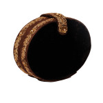 clutch-roundbag-roundpurse-boxclutch-party-evening-dressy-smart-bestseller-aariwork-goldembroidery-velvet-suede-darkbrown-unique-california-la-freeshipping