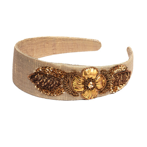 gorgeous-headband-beautiful-gotaembroidery-badla-floral-beige-rawsilk-puresilk-bestseller-freeshipping