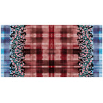 silk wool scarf-plaid-floral-border print-burgandy, blue-popular-hot seller-vintage-beautiful colors-rectangular shape-printed-digital-cold weather-warm