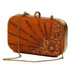 vintage-sling-clutch-purse-eveningbag-frameclutch-tanbrown-embroidered-handcrafted-indian-velvet-party-california-la-freeshipping-popular-bestseller