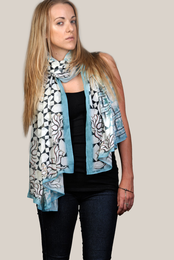 blue-printed-scarf-freeshipping-hotseller