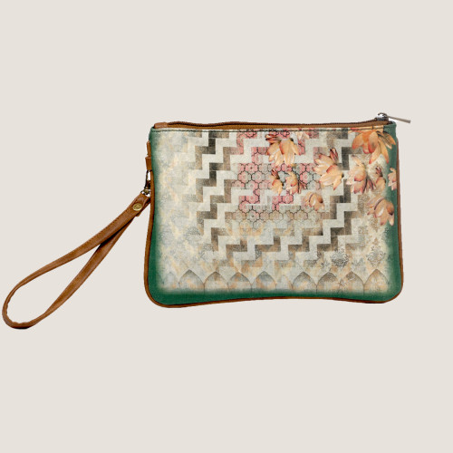 Hunter Green Lotus Clutch Maati
