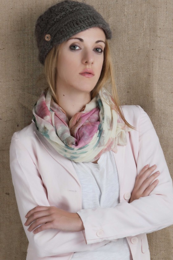 silk-scarf--woolen-scarf--silkwool-scarf--neck-scarf--cold-weather-scarf--gauze-scarf--floral-scarf--blush-color-scarf--pink-scarf--garden-print-scarf--green-color-scarf