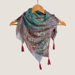 tassels-scarf-headscarf-cotton-green-pink-la-onine-shop