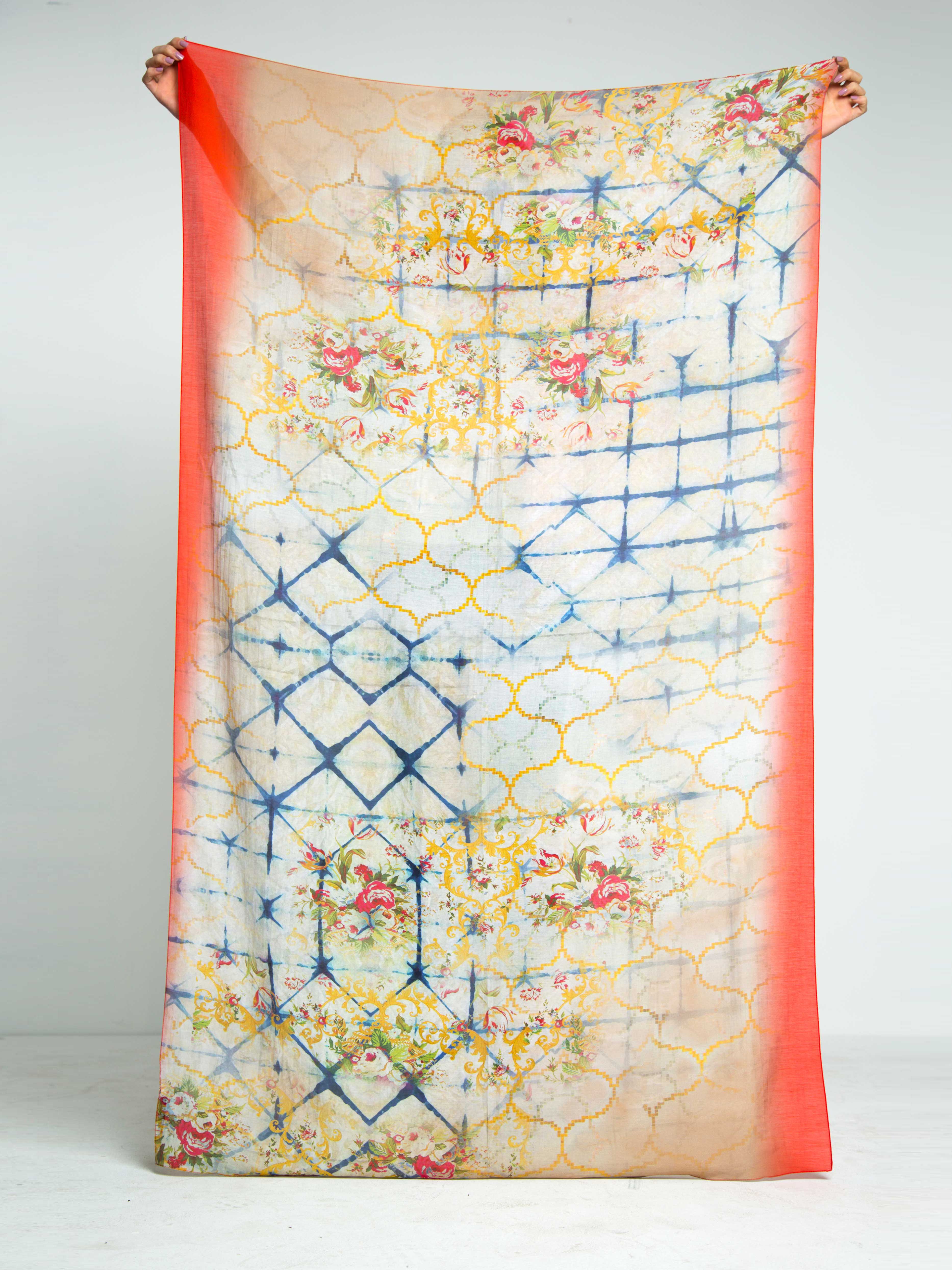 shiboriscarf-printedscarf-indigoscarf-sarong-cottonsilkscarf-popcolor-vintagescarf-maati